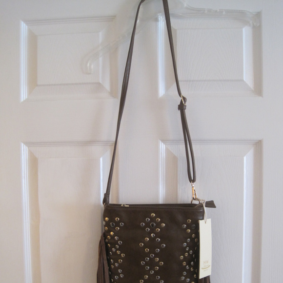 MADISON WEST LOS ANGELES BROWN CROSSBODY HANDBAG - Picture 2 of 4